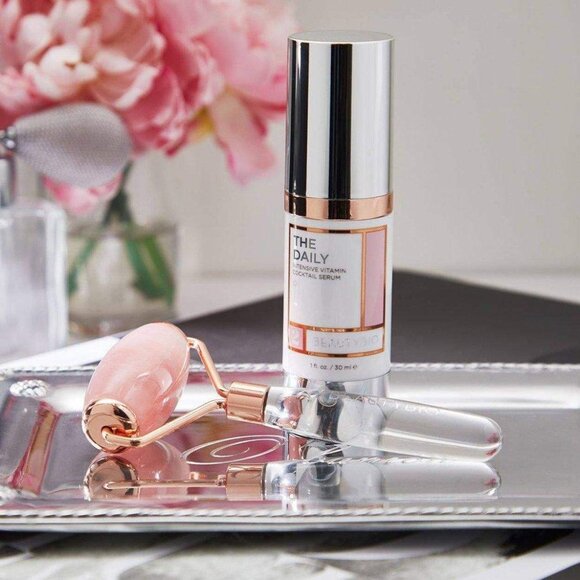 BEAUTYBIO The Daily Vitamin C Serum + Brazilian Rose Quartz Crystal Roller Set - Picture 2 of 7